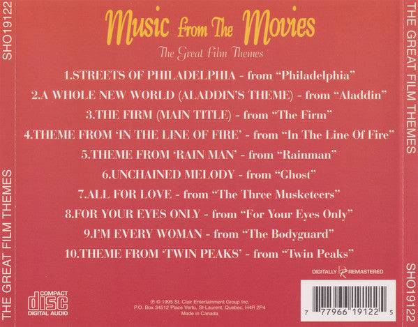 Unknown Artist – Themes From Great Movies (1995, St. Clair Entertainment Group, Inc.)