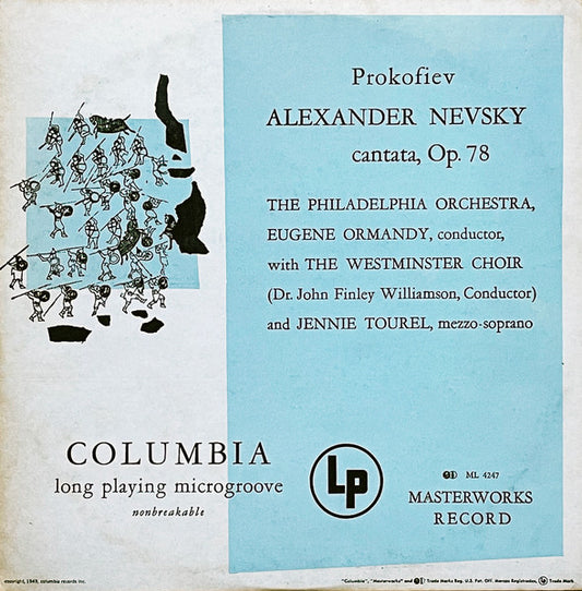 Sergei Prokofiev|The Philadelphia Orchestra|Eugene Ormandy|Westminster Symphonic Choir|John Finley Williamson|Jennie Tourel – Alexander Nevsky - Cantata, Op. 78 (1949, Columbia Masterworks)