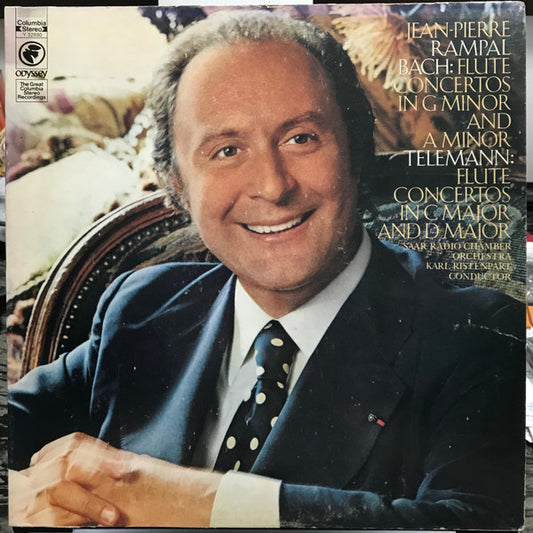 Jean-Pierre Rampal|Johann Sebastian Bach|Georg Philipp Telemann|Kammerorchester Des SaarlÃ¤ndischen Rundfunks, SaarbrÃ¼cken|Karl Ristenpart – Flute Concertos In G Minor And A Minor / Flute Concertos In C Major And D Major (1974, Odyssey)