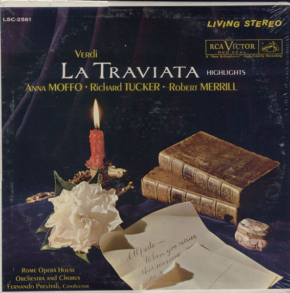 Giuseppe Verdi|Anna Moffo|Richard Tucker (2)|Robert Merrill|Orchestra Del Teatro Dell'Opera Di Roma|Coro Del Teatro Dell'Opera Di Roma|Fernando Previtali – La Traviata Highlights (1961, RCA Victor Red Seal)