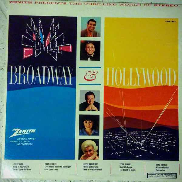 Various – Zenith Presents Broadway And Hollywood (1965, Columbia Special Products)