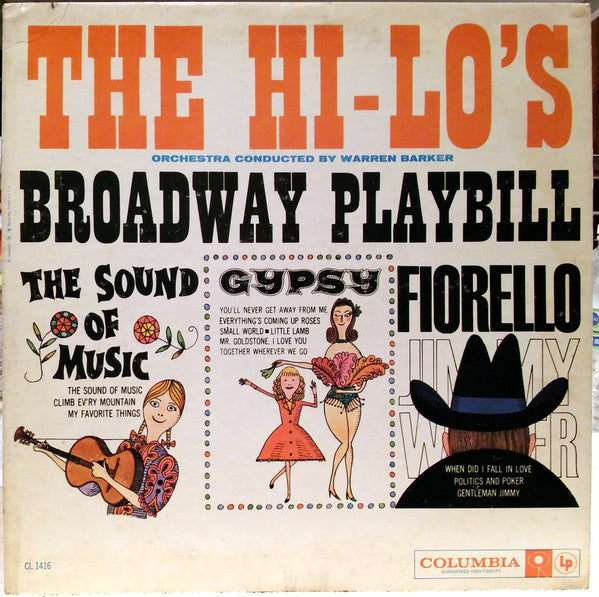 Hi-Lo's, The – Broadway Playbill (Columbia)