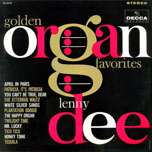 Lenny Dee (2) – Golden Organ Favorites (Decca)