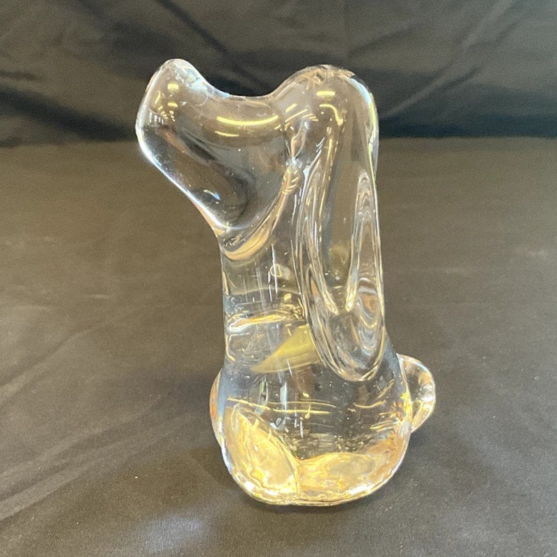 Vintage Art Glass Hound Dog Paperweight