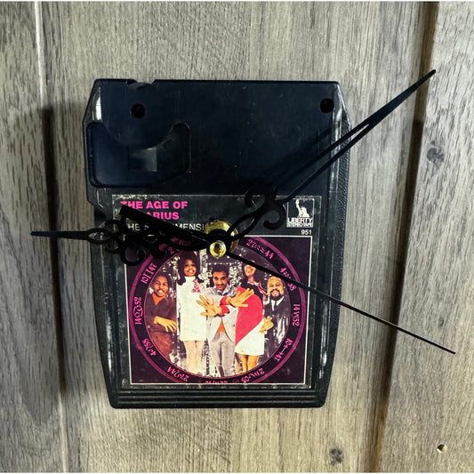 Cosmic Harmony: Upcycled Age of Aquarius 8-Track Clock