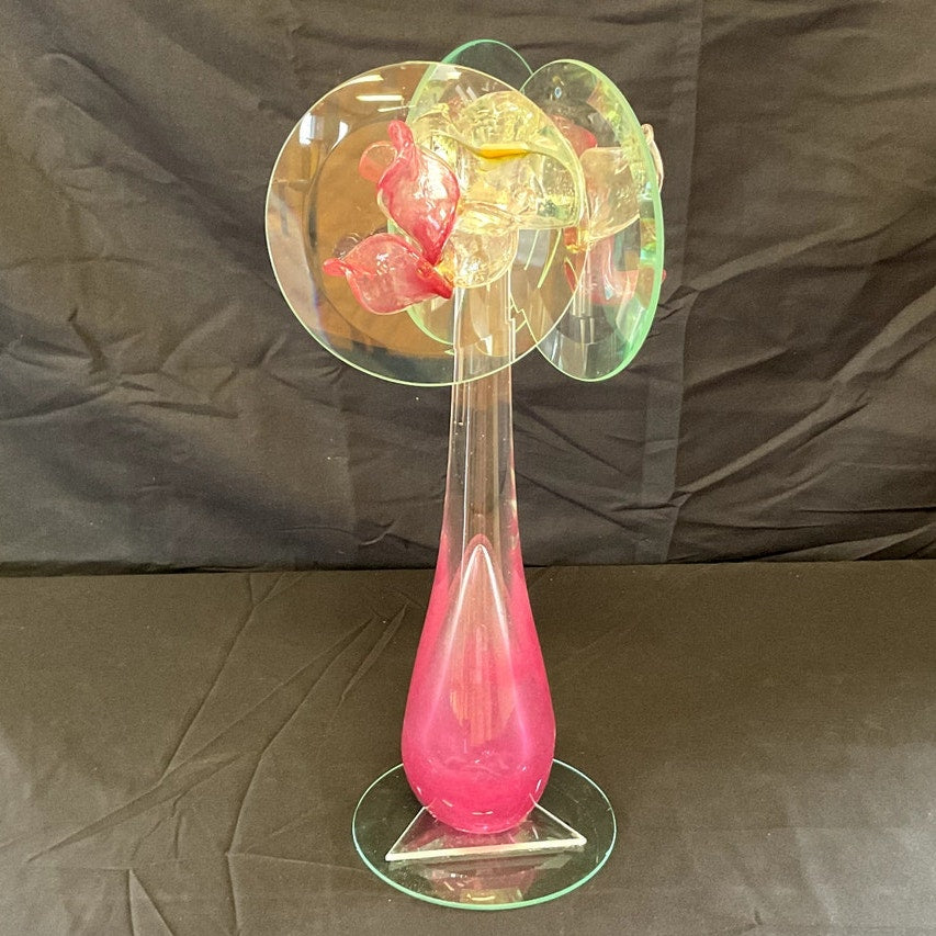 Art Glass Vase circa 1960-1980 Candle Holder