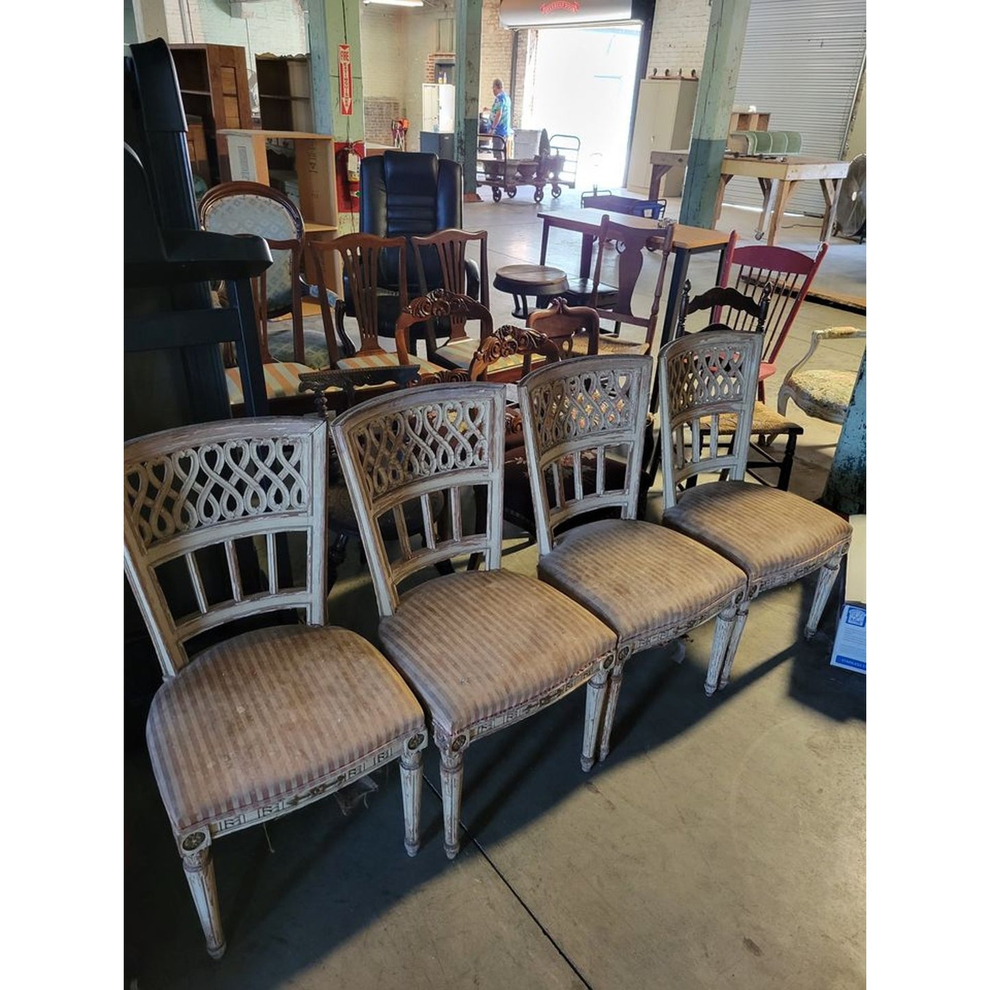 Set of Four Antique Dining Table Chairs