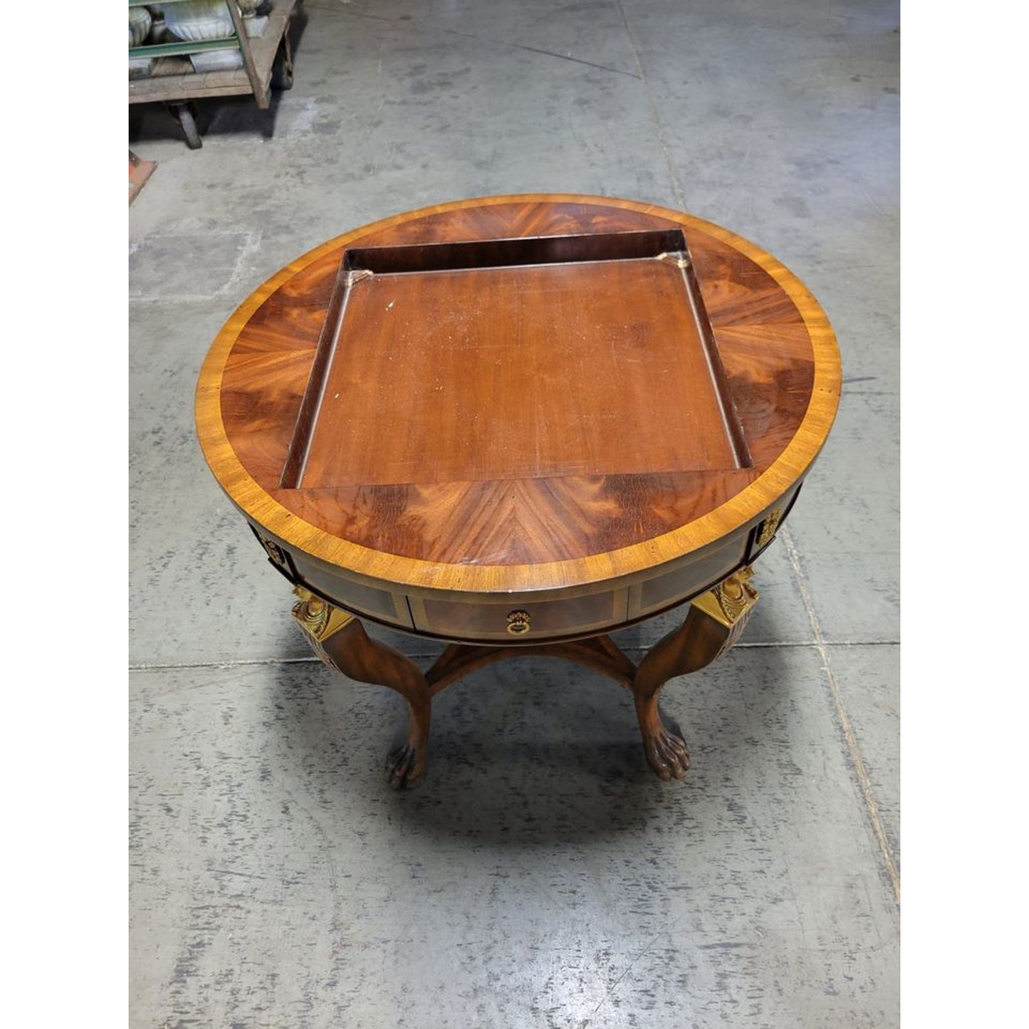 Maitland-Smith Mahogany & Gilt Bronze Game Table