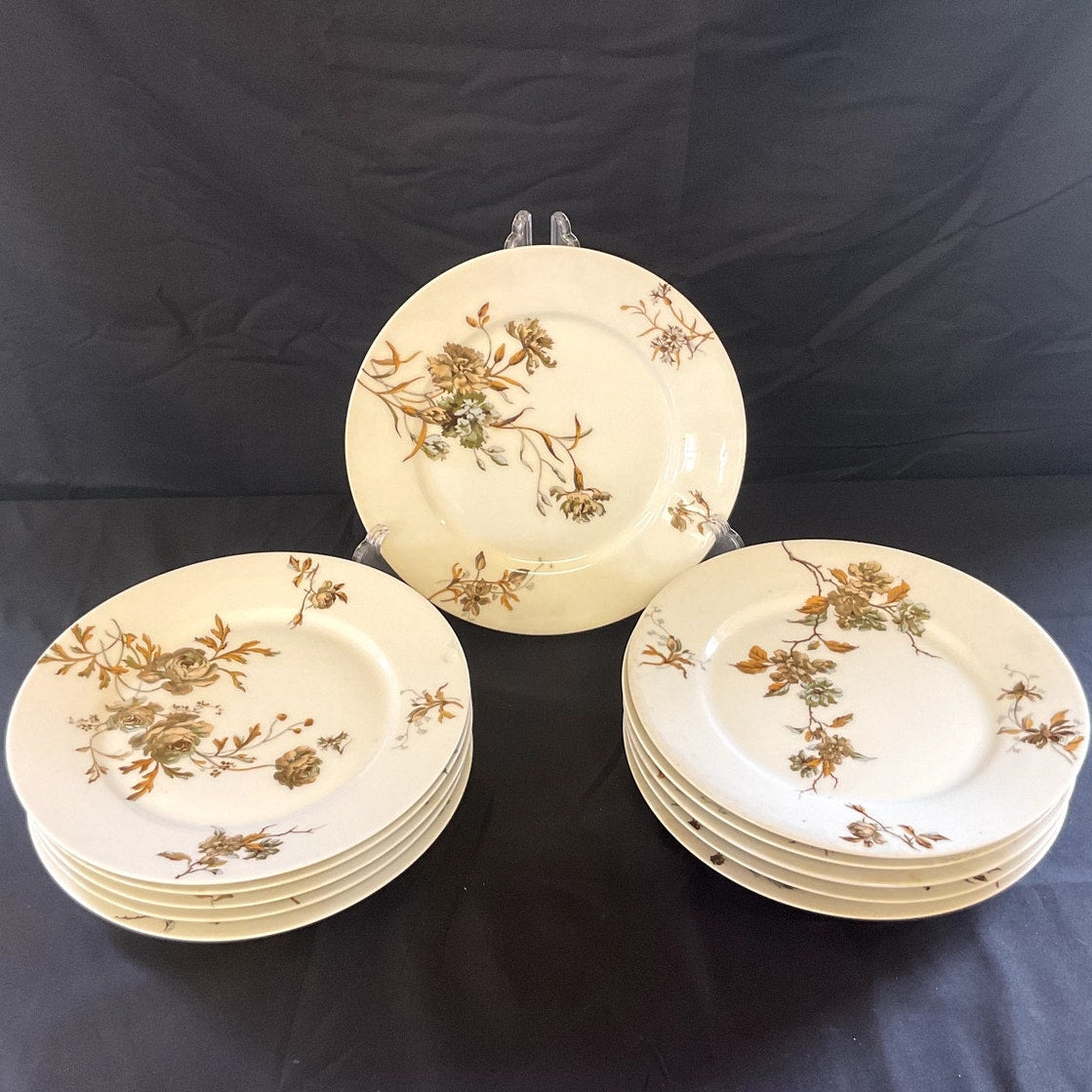 Antique Haviland Limoges "Autumn" Salad/Dessert Plates - Set of 11