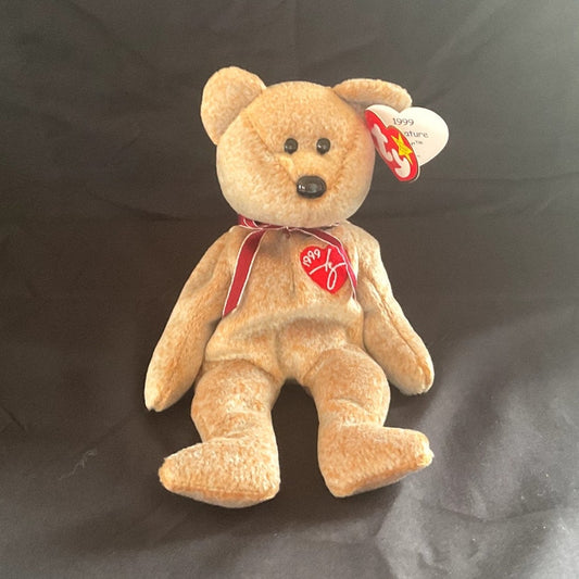 Vintage TY Beanie Baby - "Signature Bear," 1999