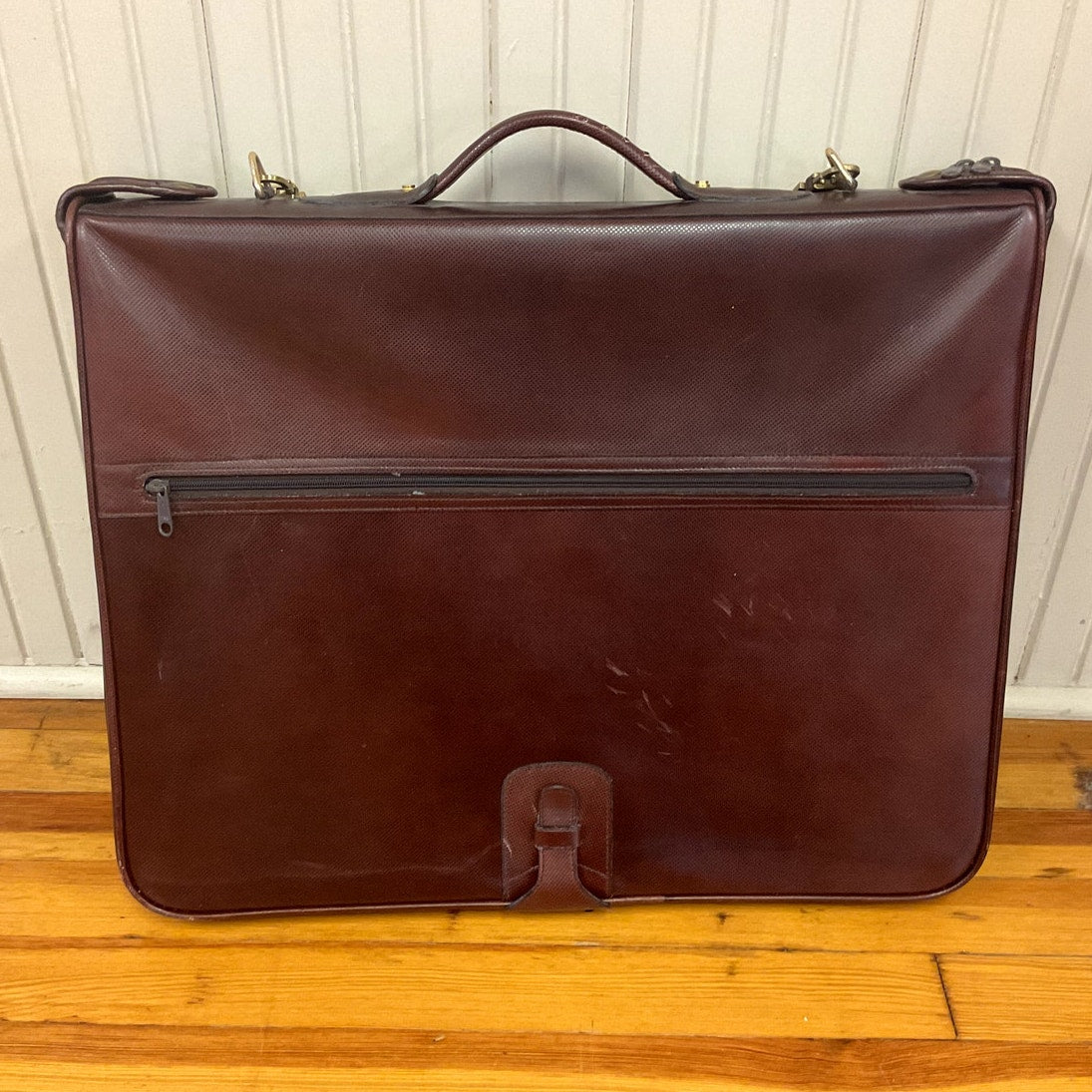 Vintage Brown Leather Bottega Veneta Overnight Garment Bag