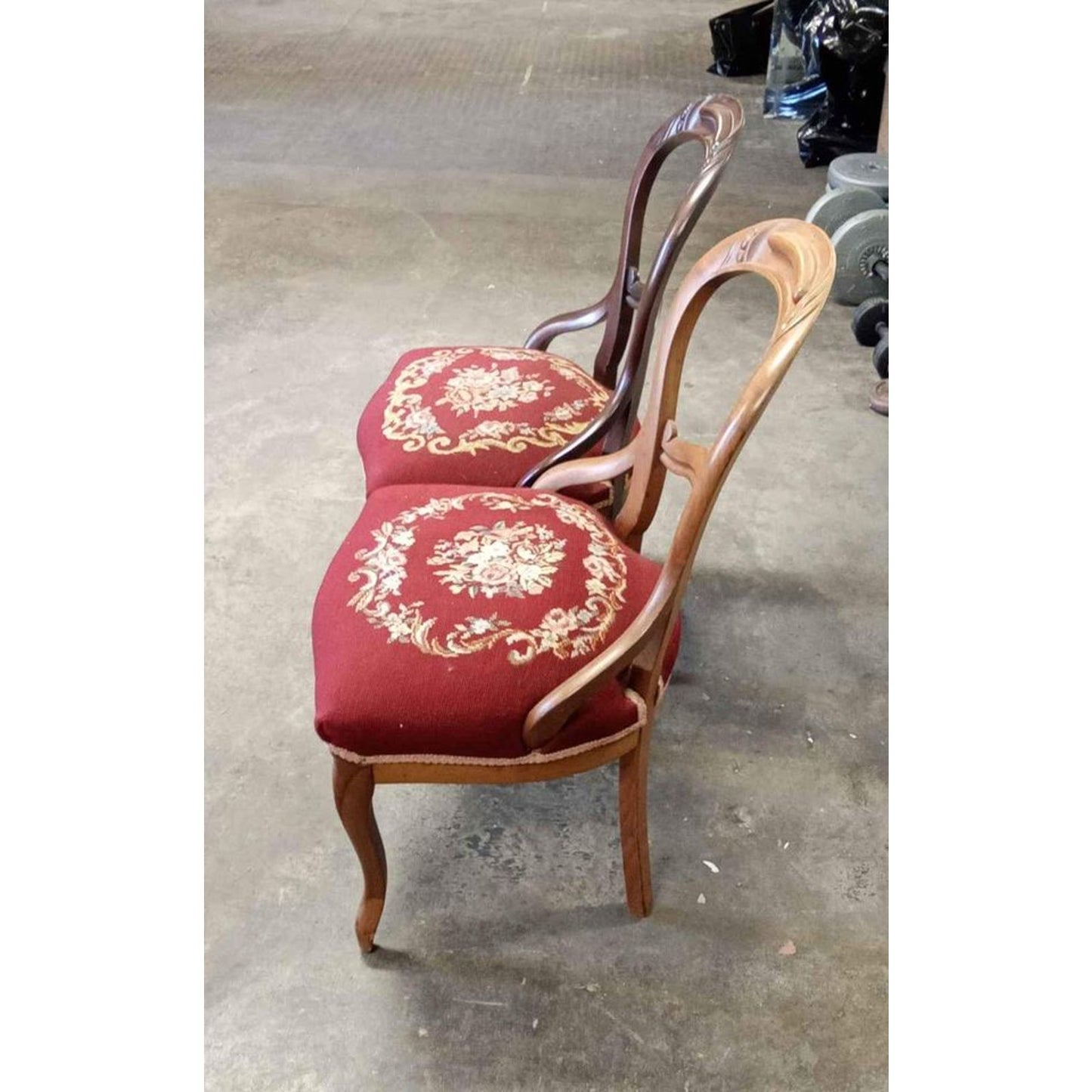 2 American Victorian Antique Parlor Side Chairs