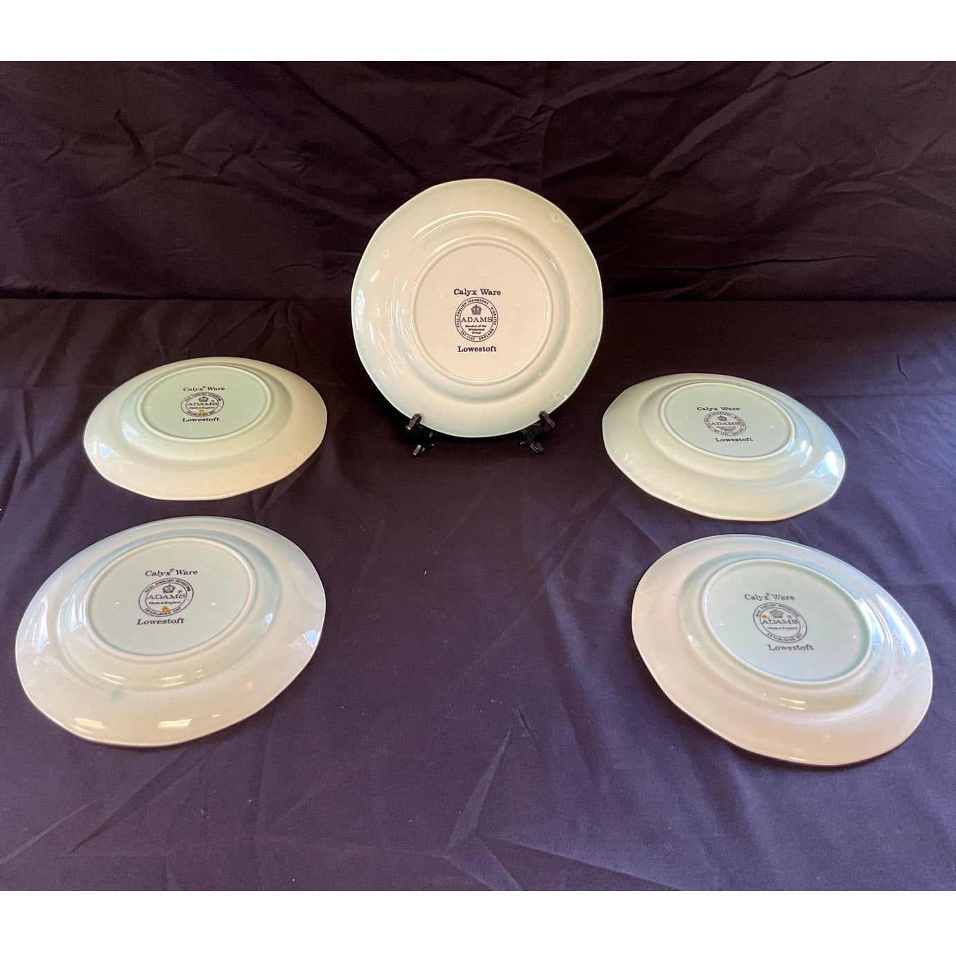 Adams Calyx Ware Lowestoft Bread & Butter Plates - Set of 5