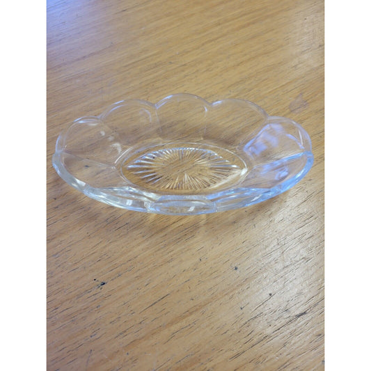 Vintage Clear Glass Banana Split Serving Bowl