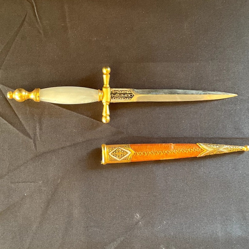 Vintage Mother of Pearl Handle Toledo Sword Letter Opener