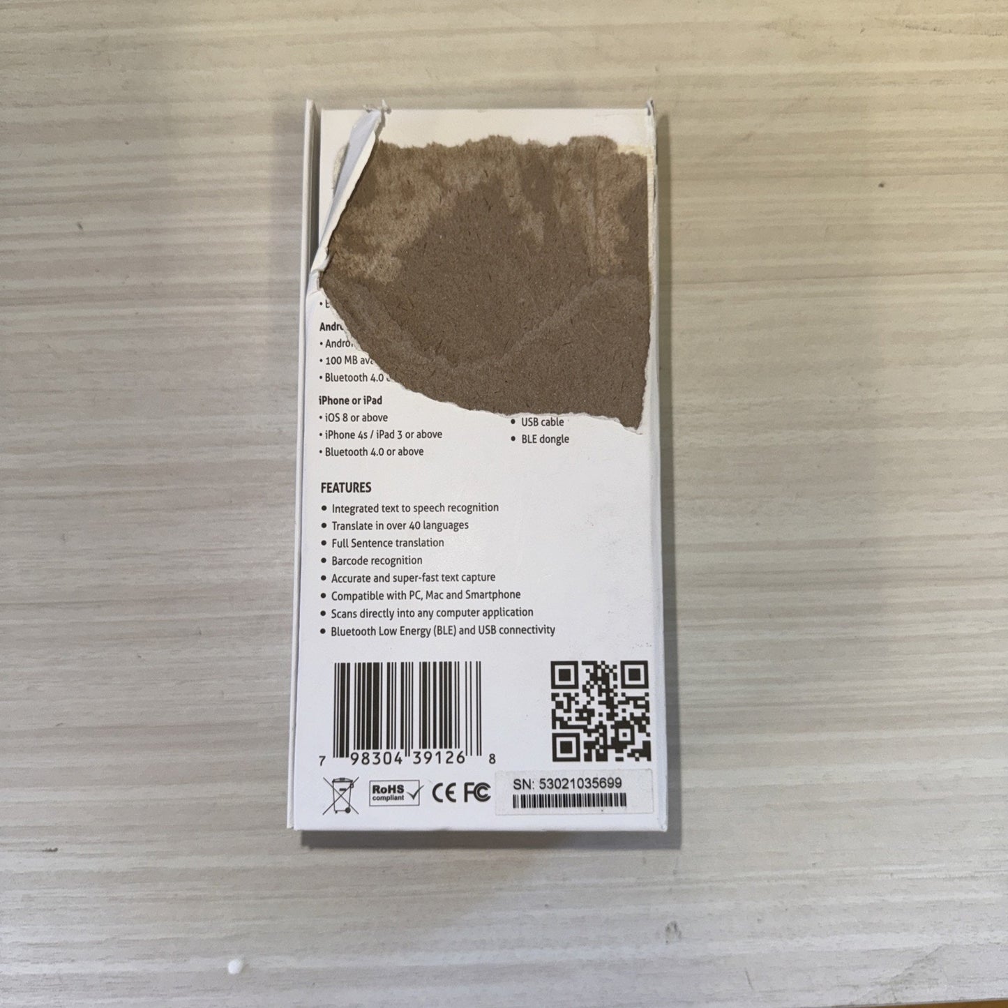 Scanmarker Air Pen Scanner, Reading Pen, Digital Highlighter Scanning Pen, Black