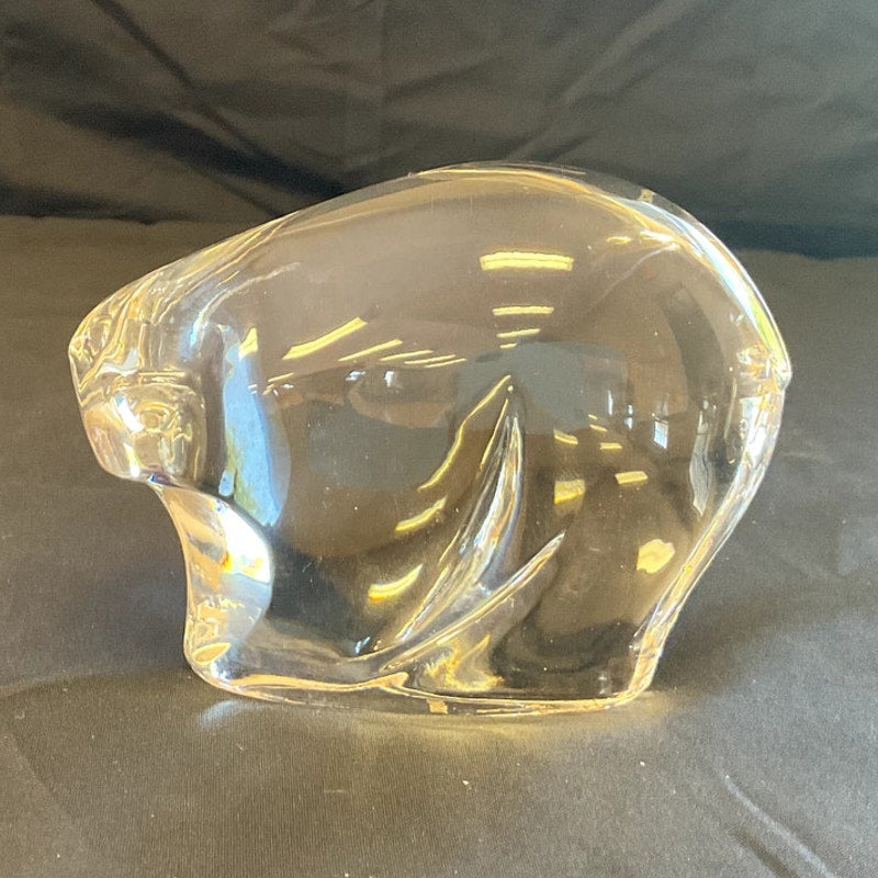 Dansk Lean Crystal Polar Bear Figurine Paperweight