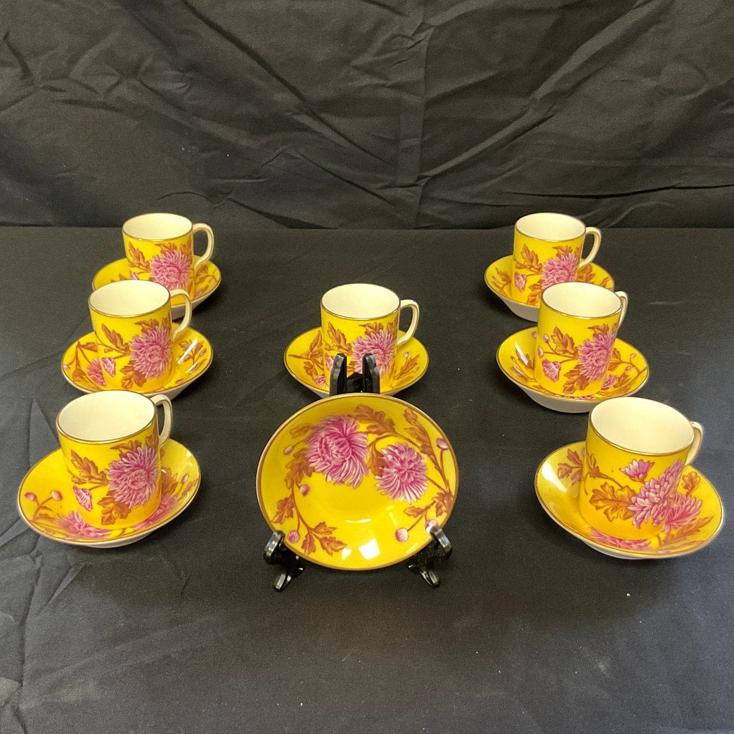 Royal Worcester Demitasse Set of 7 cups & 8 saucers