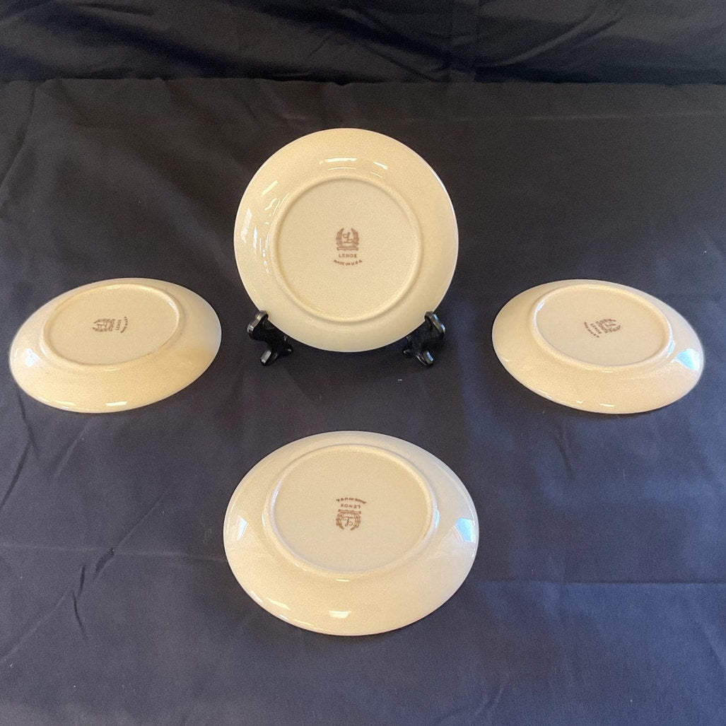 Vintage Lenox English Bone China Equestrian Plates - Set of 4