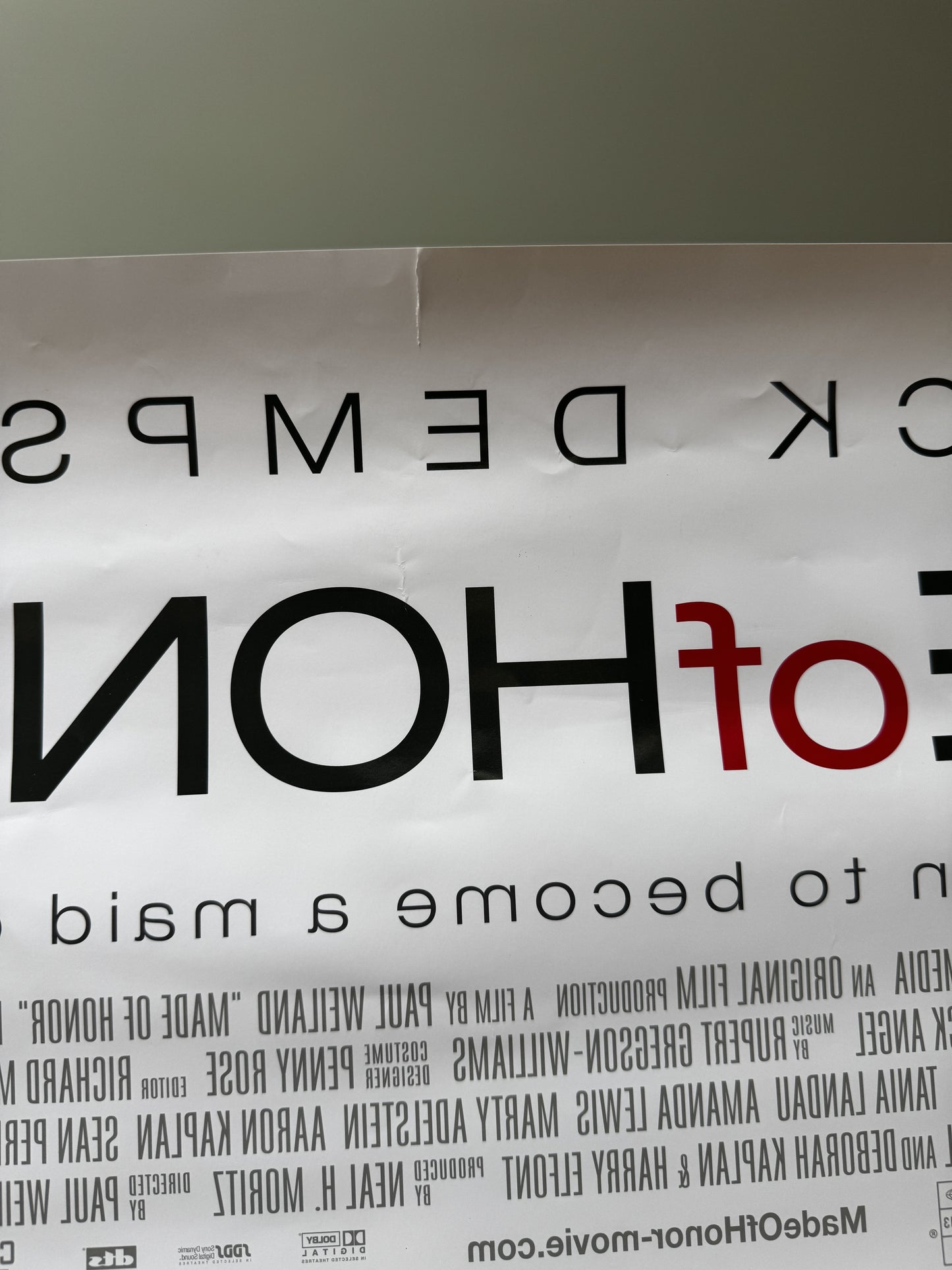 Made of Honor (2008) original movie poster - back