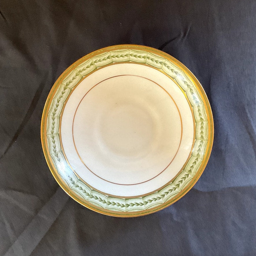 Crown Staffordshire Gilded w/ Ivy Pattern Bouillon Cup & Saucer