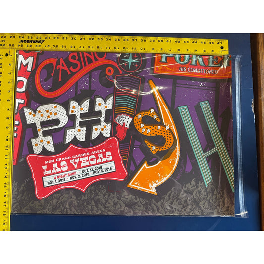 Phish Poster – MGM Grand Las Vegas – Oct 31–Nov 2, 2018 – Justin Helton – 18x24