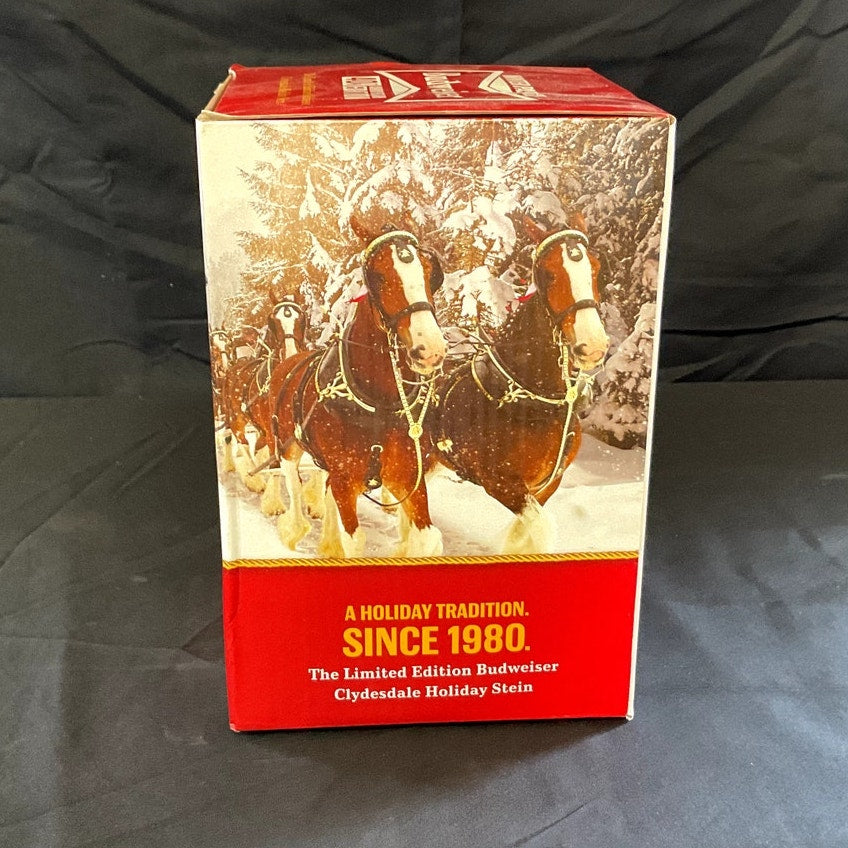 2019 Budweiser Holiday Beer Stein w/ Certificate of Authenticity