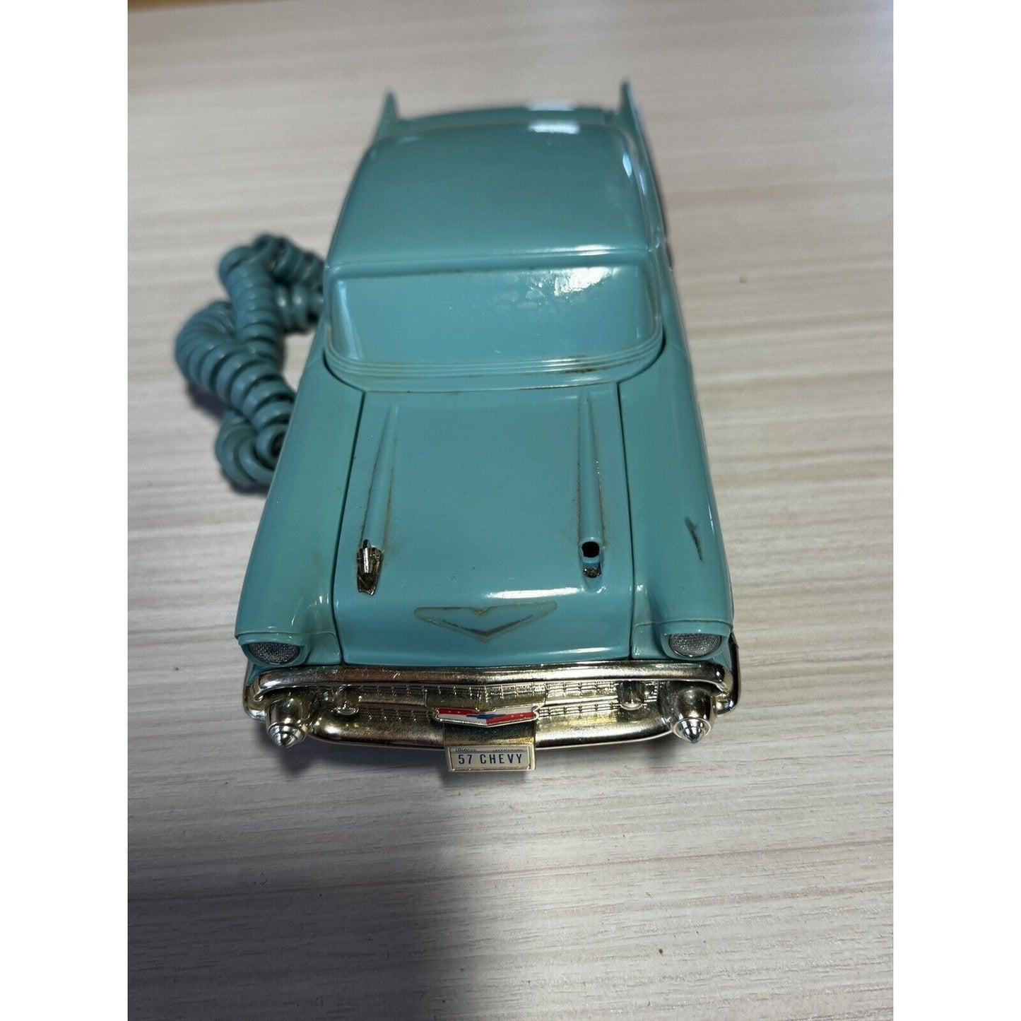 Vintage Telemania Phone 1957 Chevy Teal Not Tested