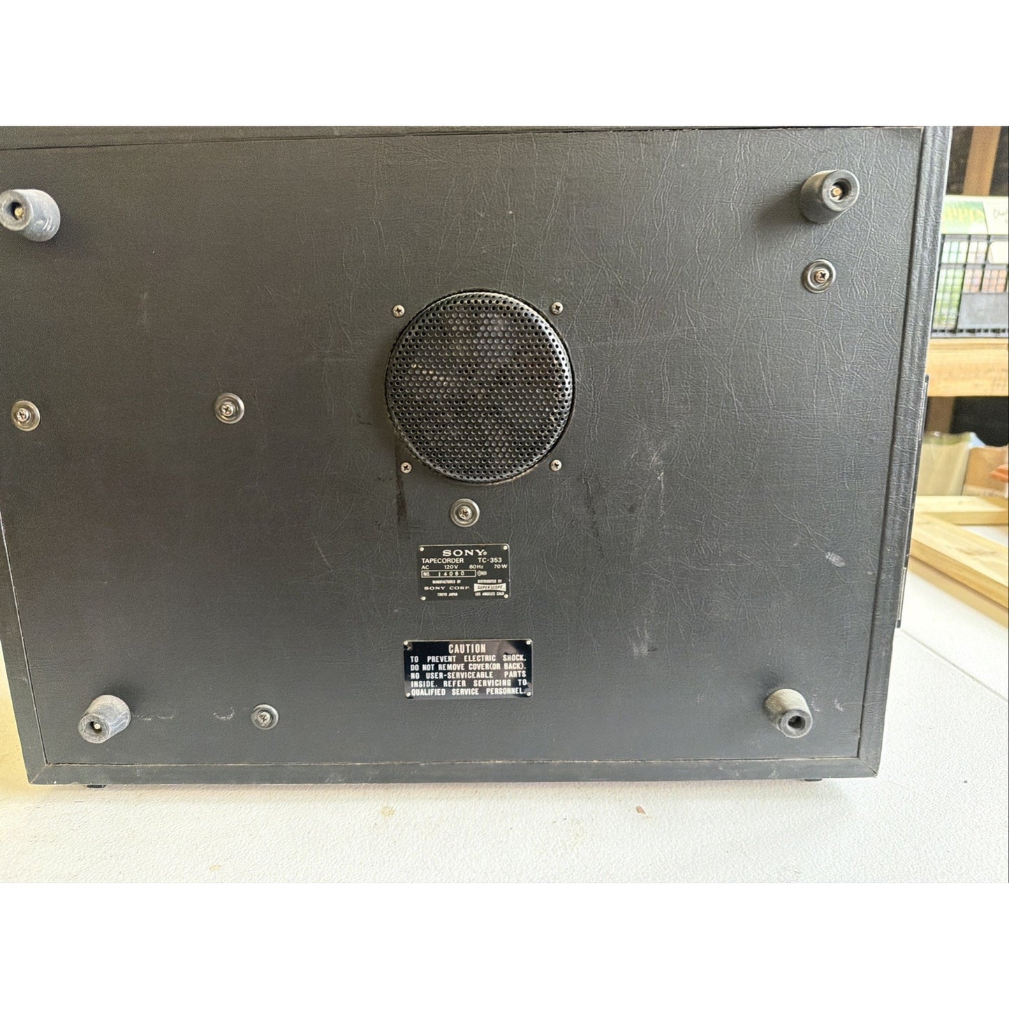 Sony TC‑353 Reel to Reel Tape Player Recorder No Power Cord Untested for Repairtion Candidate