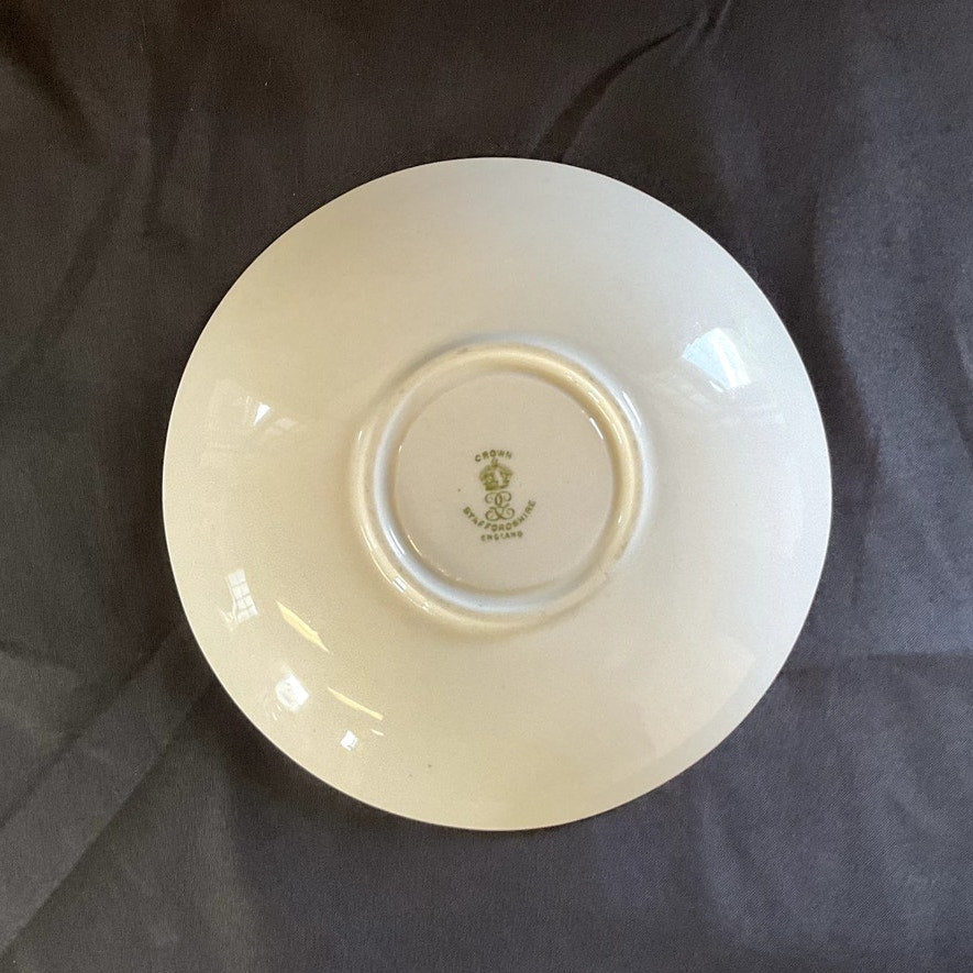 Crown Staffordshire Gilded w/ Ivy Pattern Bouillon Cup & Saucer