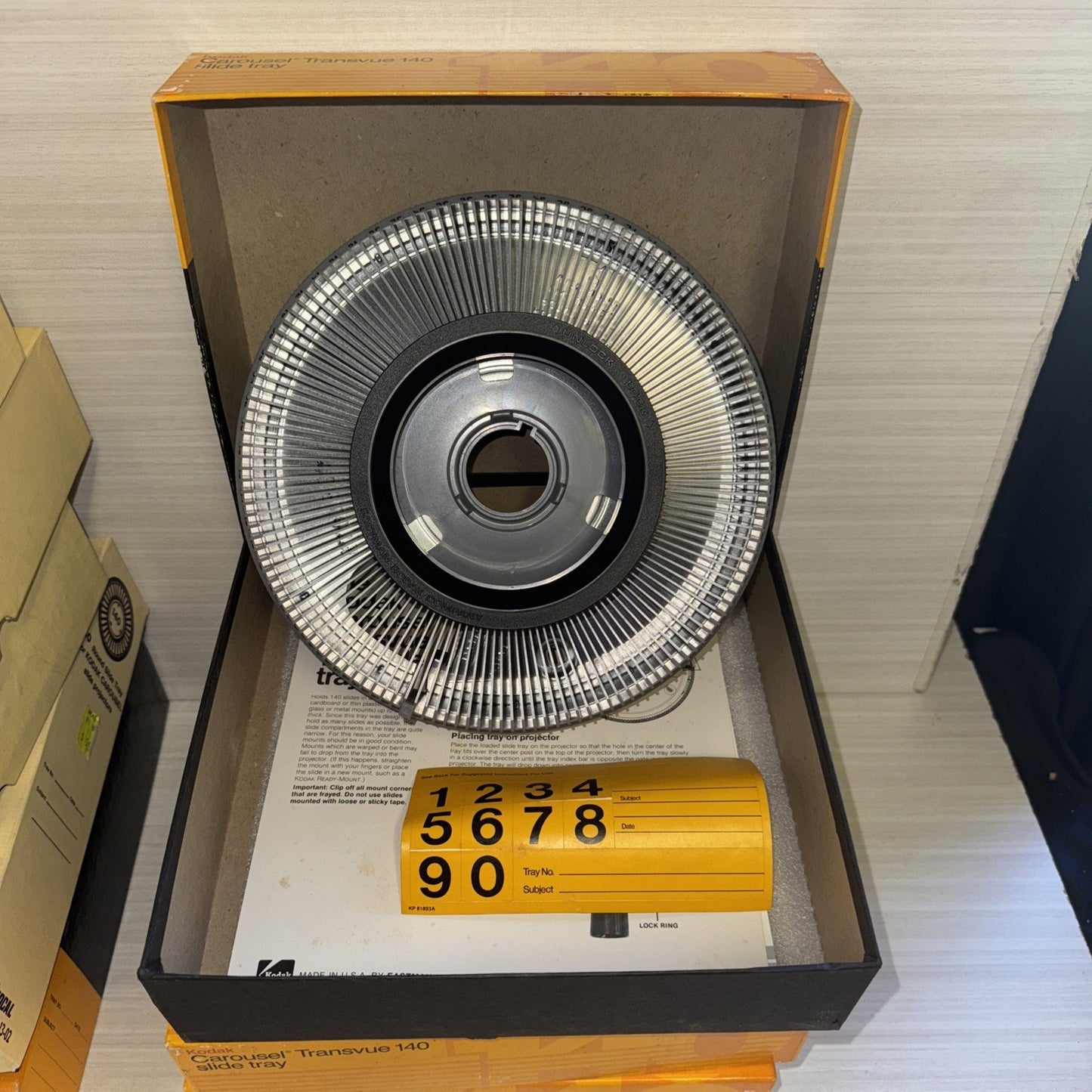 Lot Of 7 Kodak Carousel Transvue 140 And 1 Kmart 140 Slide Trays W/ Box