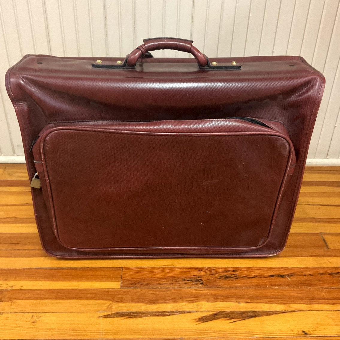 Vintage Brown Leather Bottega Veneta Large Garment Bag