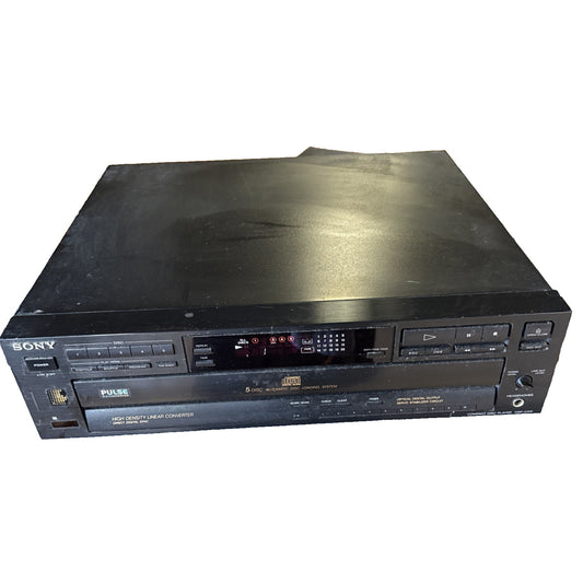 Sony CDP-C515 5-Disc CD Player – Powers On, For Parts or Repair