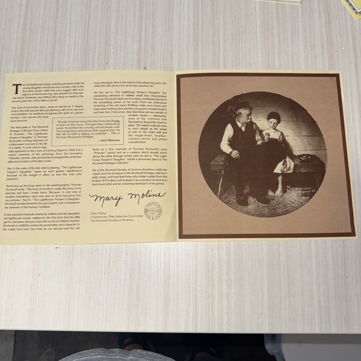 Norman Rockwell Plate Lighthouse Keeper’s Daughter w/ COA & Box
