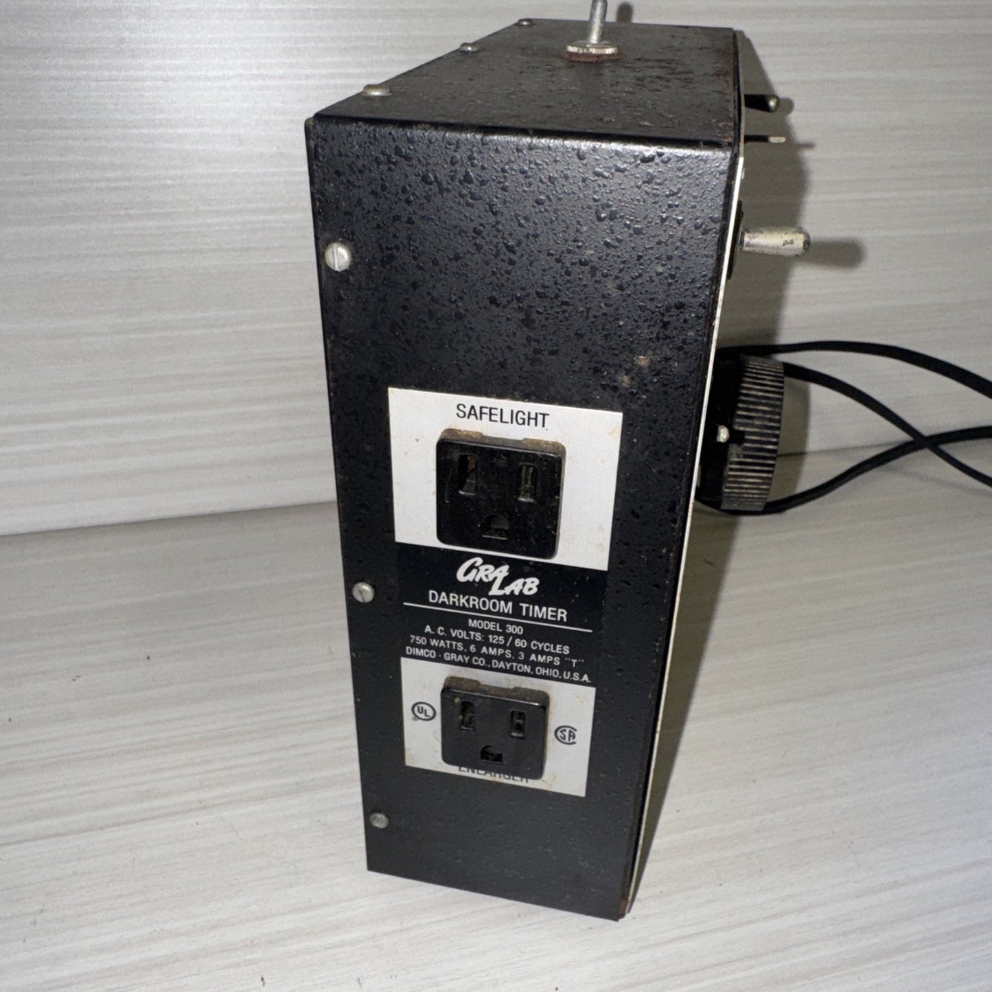 GraLab Darkroom Timer Model 300 VTG Glow-in-Dark USA Made Tested Working