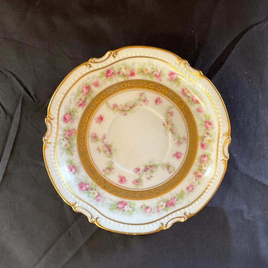 Antique BMoeM Coronet Limoges Porcelain Saucer