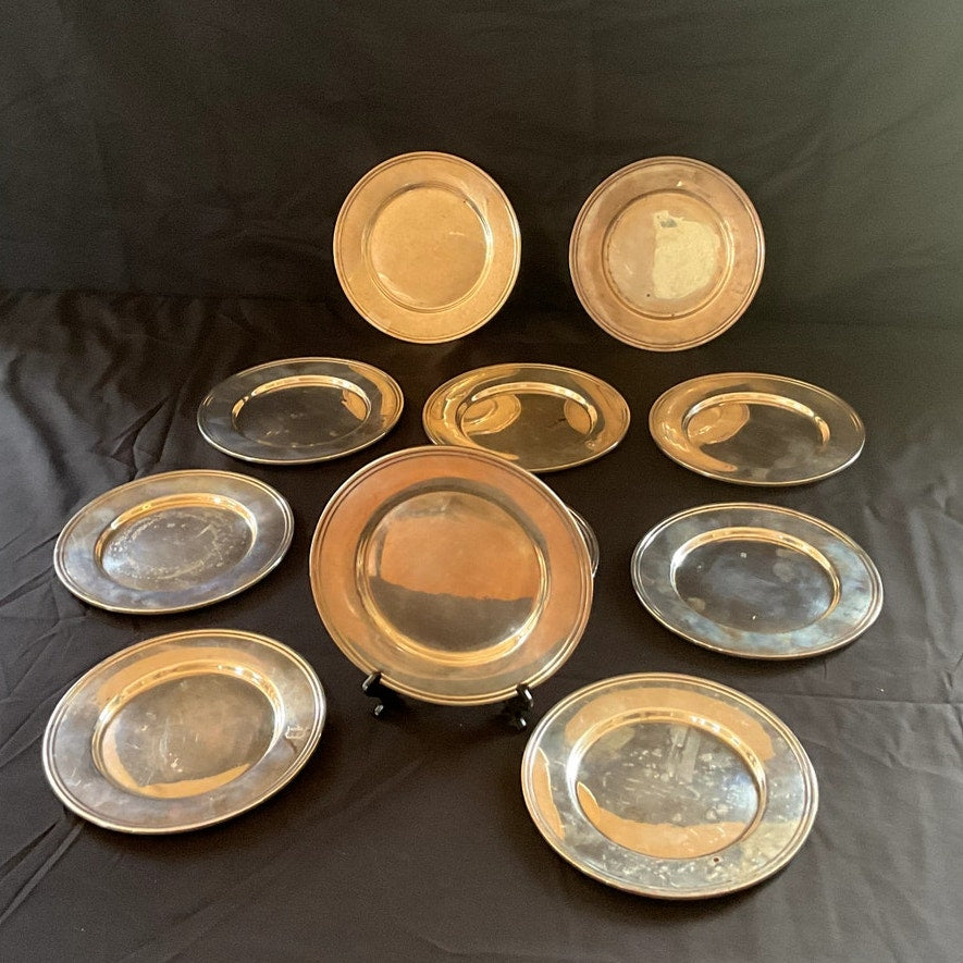 Alvin Sterling Silver Bread and Butter Plates - Set of 11