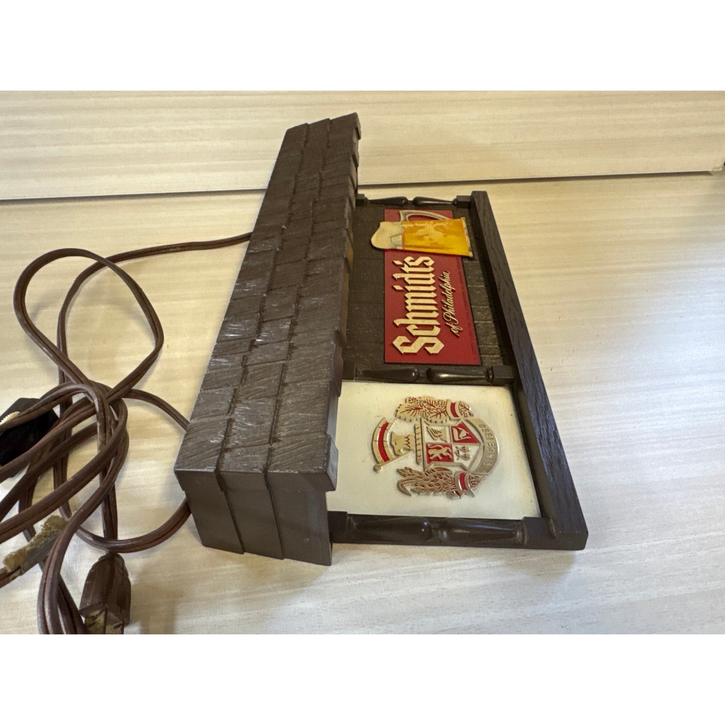 Vintage Schmidt's Beer Cash Register Lighted Topper Philadelphia 1970's  Tested