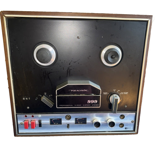 Vintage Realistic Model 999 Reel to Reel Tape Player Recorder Tested
