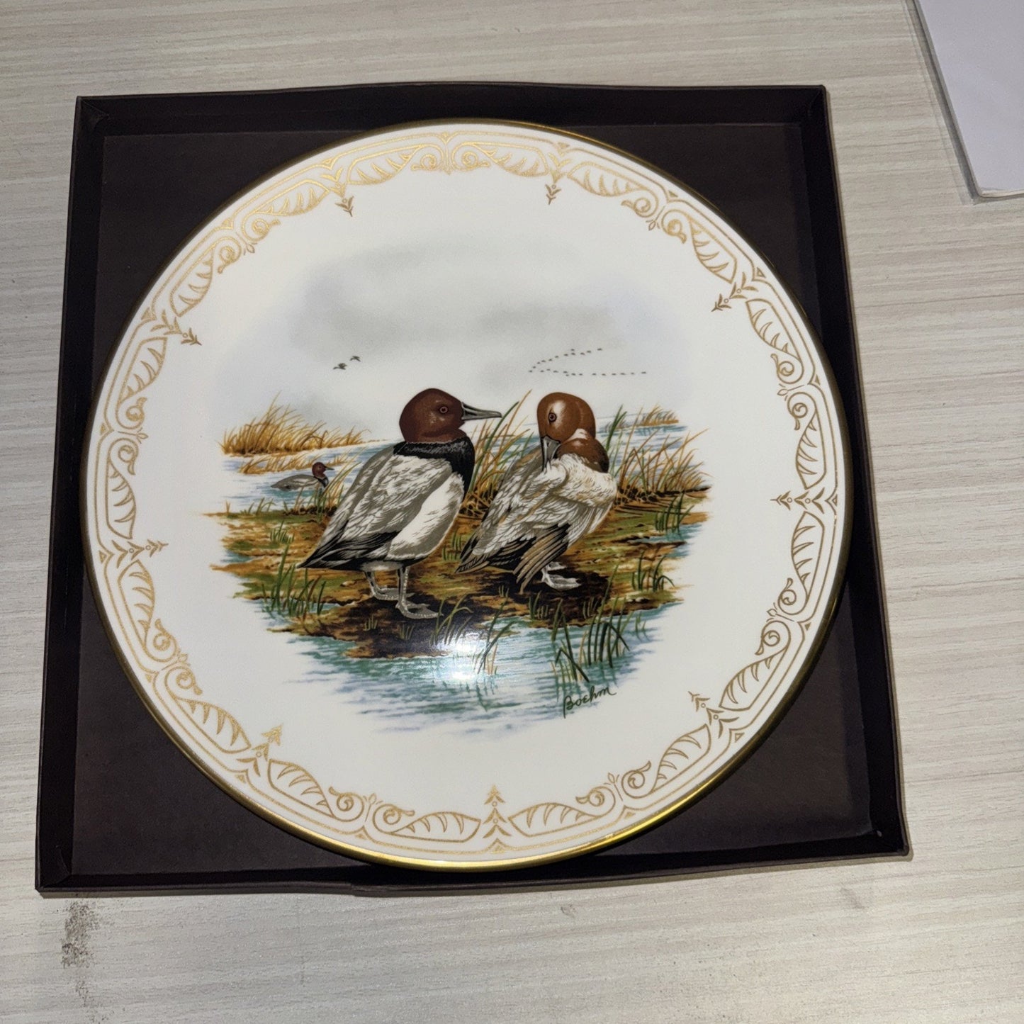 Canvasbacks Water Bird Plate by Boehm in Box w/ Care Instructions