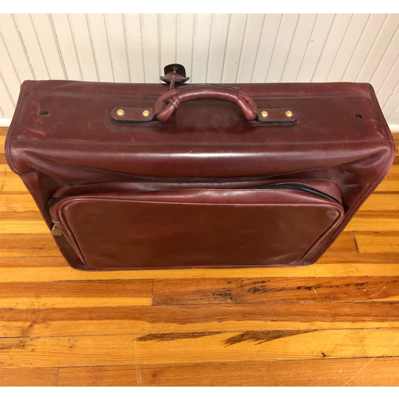 Vintage Brown Leather Bottega Veneta Large Garment Bag