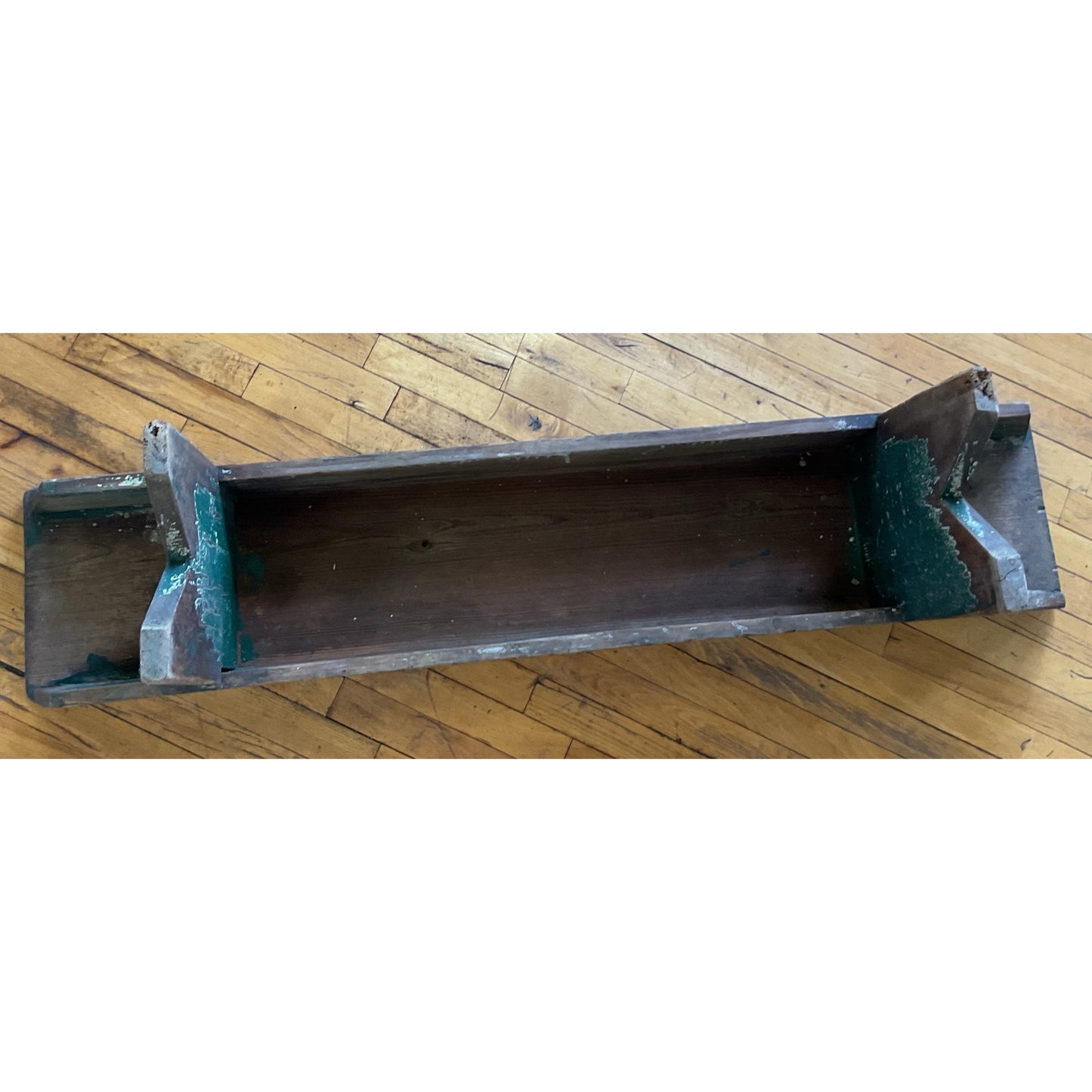 Vintage Weathered Pine Bench – Perfect for Entryway or Mudroom