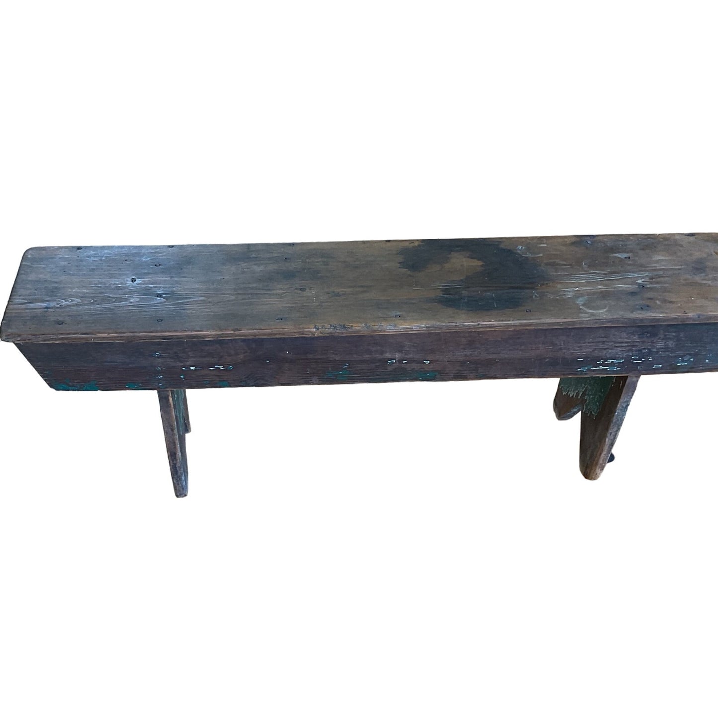 Vintage Weathered Pine Bench – Perfect for Entryway or Mudroom