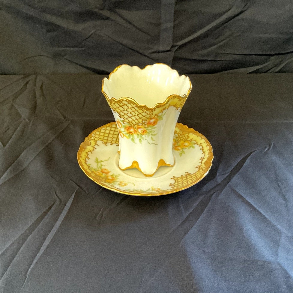 Antique Haviland & Co. Limoges Porcelain Teacup & Saucer