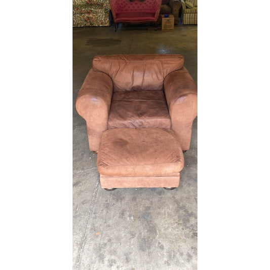 Old Hickory Leather Chair Chair with ottoman