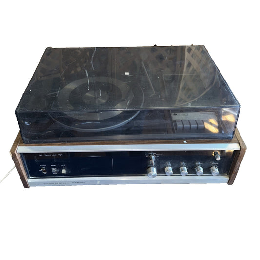 Vtg Pencrest 1981 AM/FM Record Player Cassette Tape Changer Stereo Works