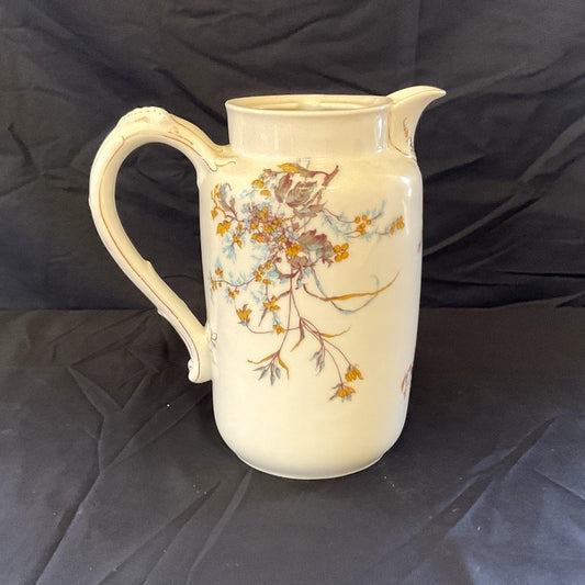 Antique Haviland Limoges Floral Pitcher