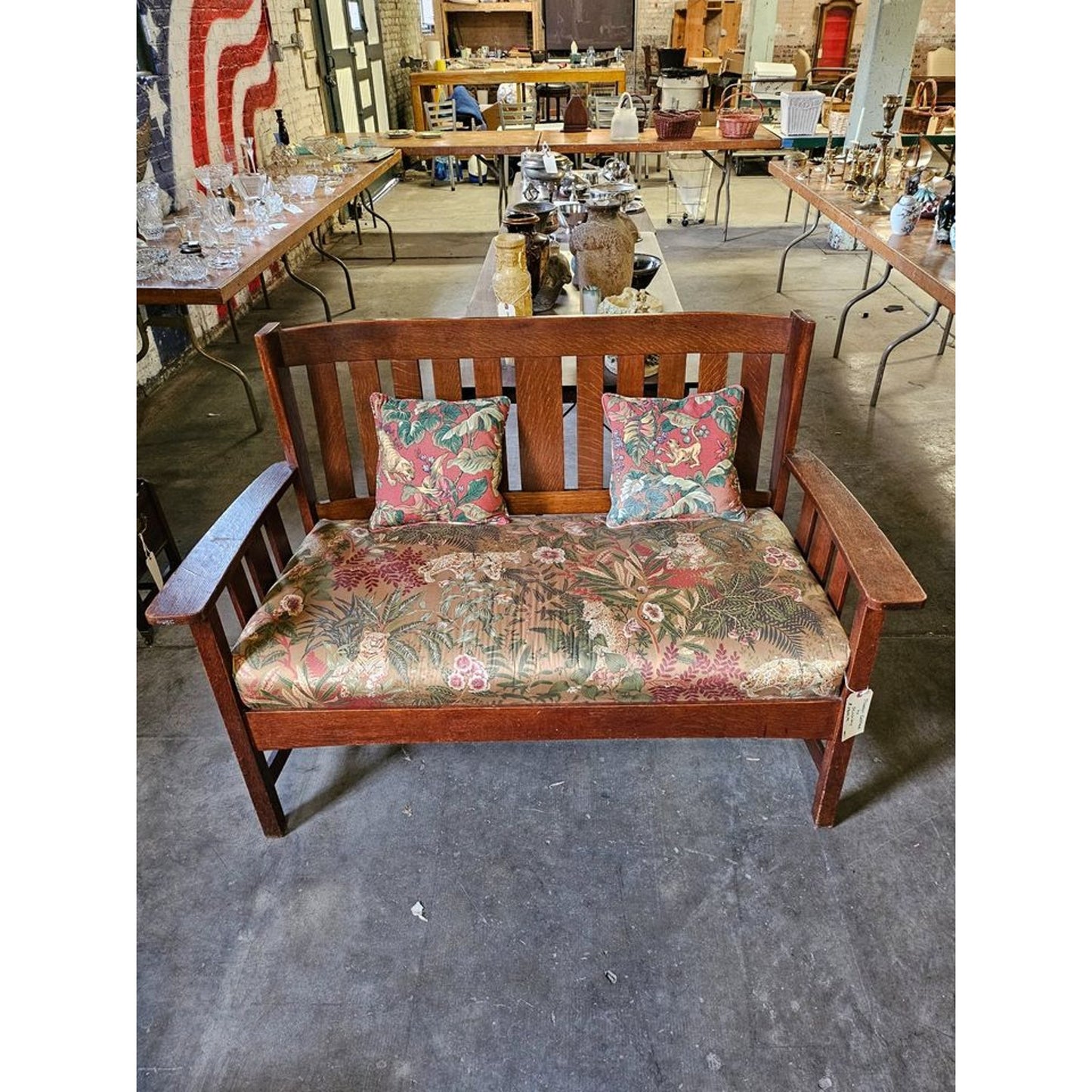 Vintage Mission Settee by Stickley
