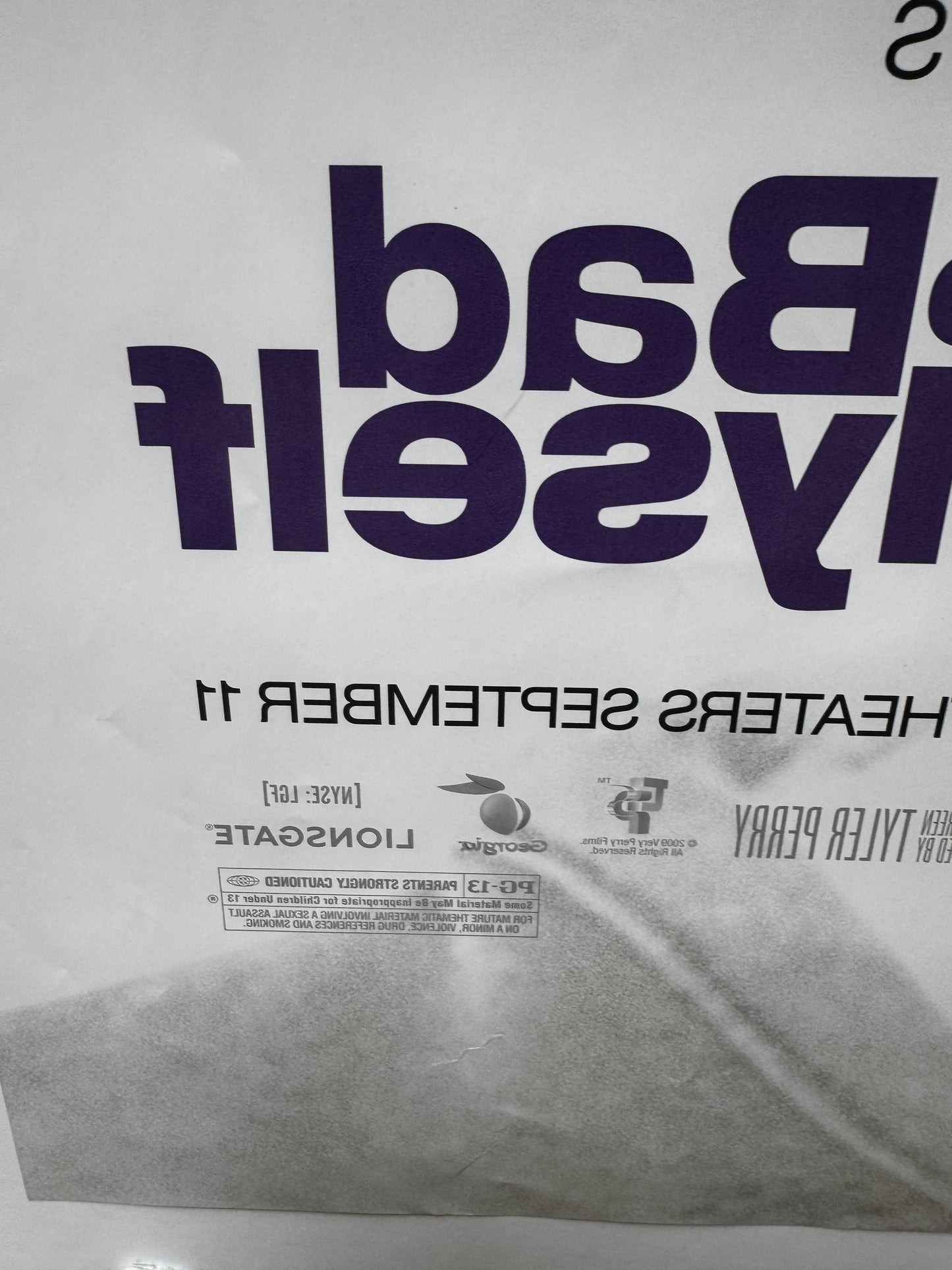 Tyler Perry's I Can Do Bad All By Myself (2009) original movie poster - condition detail