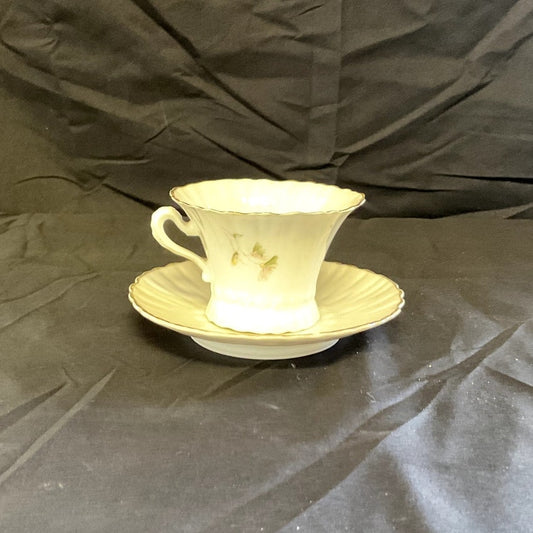 Antique Bone China Hand Painted Weimar Tea cup & Saucer